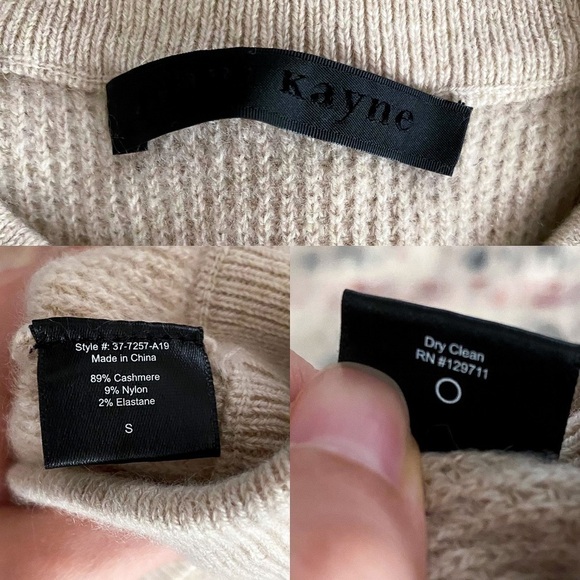 Jenni Kayne Cashmere Thermal Crewneck Oatmeal Small GUC - Picture 3 of 7